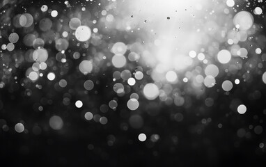 Abstract black and white bokeh background