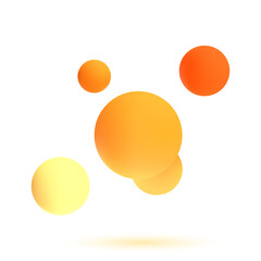 Wall Mural - 3d abstract blobs set.