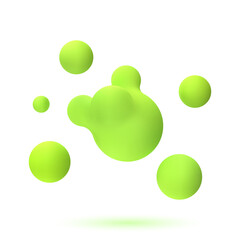 Wall Mural - 3d abstract blobs set.