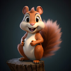 Poster - squirrel illustration