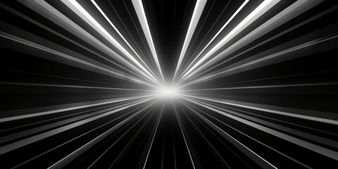 Wall Mural - abstract background with speed motion in the tunnel. black and white colors