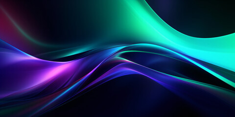 abstract background with smooth lines in blue, purple and green colors