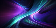 Abstract Background With Smooth Lines In Blue, Purple And Green Colors
