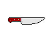 Kitchen knife pixel art, 8 bit kitchen utensils sign. pixelated Dishes Vector illustration