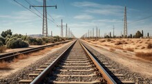 train track near of barcelona generative AI