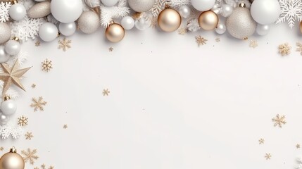 Wall Mural - Christmas background with balls