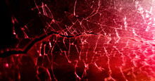 Red Background , Abstract Background Of Cracked Glass