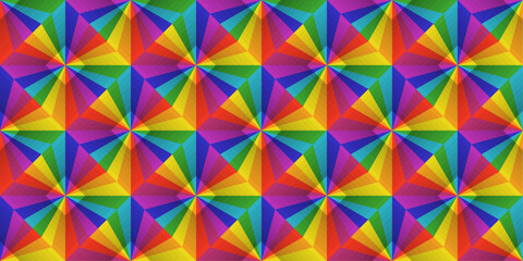 Wall Mural - Pattern of rainbow rhombuses. Pattern for textile, pillow, cloth, background, packaging, notepad, cup, wallpaper.