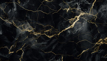 Black Marble With Yellow Gold Veins Luxury Background Texture Pattern Background Wallpaper
