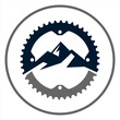 Mountain Bike modern circle logo 