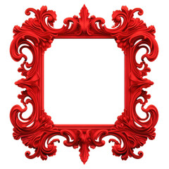 Wall Mural - Red Frame. Transparent Inside and Background 16