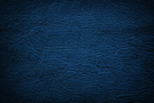 Luxury Leather Texture With Genuine Pattern, Blue Skin Background