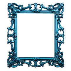 Wall Mural - Blue Frame. Transparent Inside and Background 9