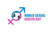 © sastra - World sexual health day logo illustration background design