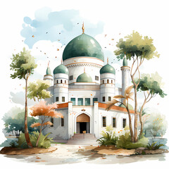 Wall Mural - Mosque Water Color