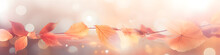 Fall Or Winter Themed Banner Or Hero Image With Soft Vector Bokeh In Subtle Warm Colors