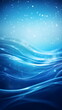 abstract futuristic ocean background with blue glowing waves lines lights moving . Underwater concept Fantastic wallpaper, Generative ai