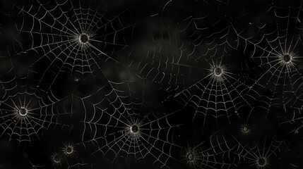 spider web with dew drops