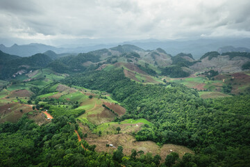 Poster - Green mountain scenery,Landscape of green mountains