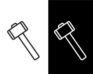 Wall Mural - Hammer icon vector flat style illustration