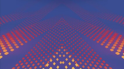 Fototapete - 3d rendering loop animation of a symmetrical pattern of bright particles 4K