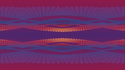 Fototapete - Pattern of moving particles with a trendy gradient. 3d rendering loop animation