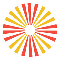 Sticker - Circle Retro Sunburst