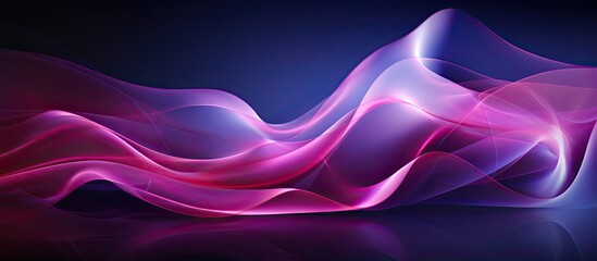 Wall Mural - Shiny moving lines design element. Modern purple blue gradient flowing wave lines