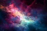 Fototapeta Kosmos - Colorful galaxy in space. Generative AI