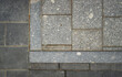 Pavement. Sidewalk tiles background. Pavement tiles. Top view. Closeup. Footpath. Sidewalk