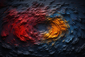 Poster - Close up beautiful abstract multi colored fingerprint on background texture for design Generative AI technology.