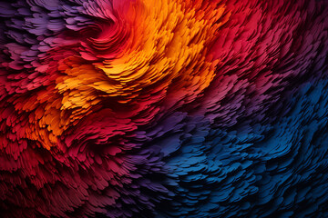 Poster - Close up beautiful abstract multi colored fingerprint on background texture for design Generative AI technology.