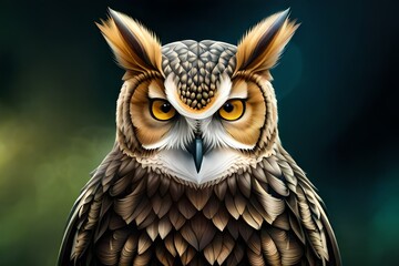 Poster - eagle owl portrait