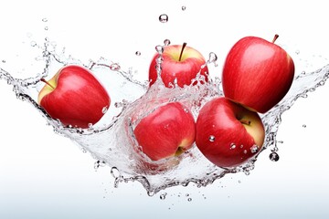 apple and water splash