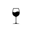 Wine glass icon isolated on transparent background