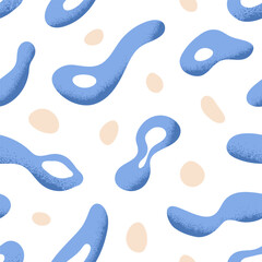 Leinwandbilder - Abstract fluid shapes, seamless pattern design. Creative elements, repeating print. Endless texture, background. Repeatable printable flat vector illustration for textile, fabric, wrapping, wallpaper