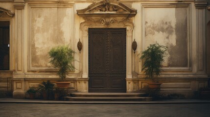 Wall Mural - old italian double door