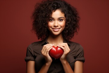 Wall Mural - Relieved hands on heart gesture of a model - stock photography concepts