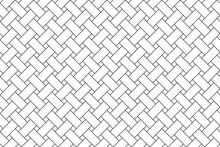 Seamless Blocked Pattern, Geometric Repeat Tile, Wicker Basket Weaving, Png Pattern With Transparent Background.