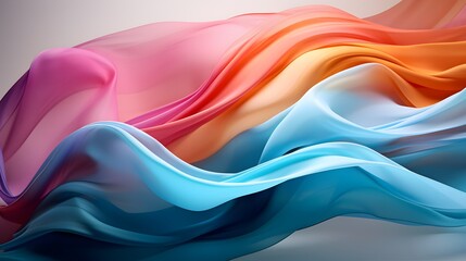 Wall Mural - Abstract Light Background, Colorful Silk Background, AI Generative