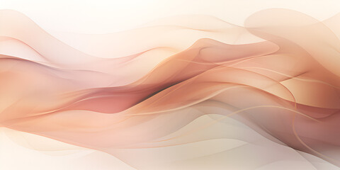 Wall Mural - Daigital abstract wave background in pastel brown and green color, ai generated