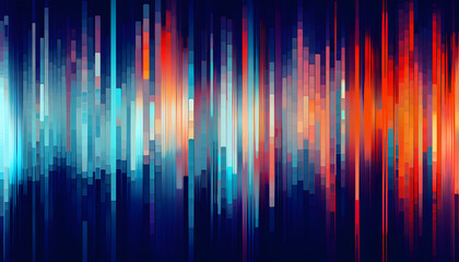 Wall Mural - Creative motion glitch texture: Abstract colorful vertical lines Blurred Noise