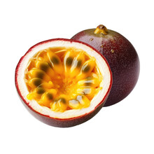 Passion Fruit Isolated On Transparent Background
