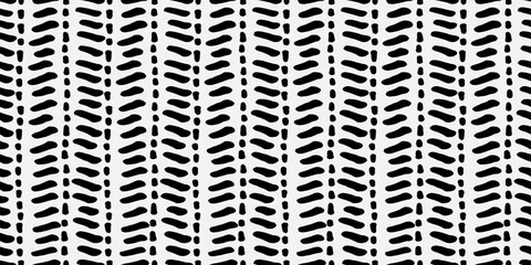 Leinwandbilder - Black hand-drawn lines. Pattern for textile, pillow, cloth, background, packaging, notepad, cup, wallpaper.