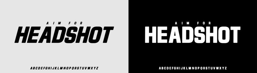 modern bold heavy font. typography urban style alphabet fonts for fashion, sport, technology, digita