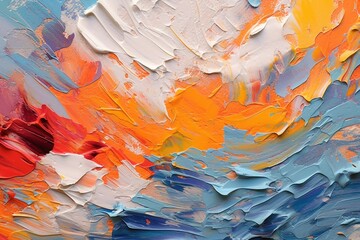 Sticker - Colorful oil paint background, AI generated