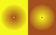 © Waseem - Abstract yellow and brown big to small wavy circles. Ring circle wave gradation vector illustration.