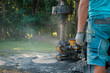 © Halfpoint - Close up of well drilling rig boring dowin into the earth.