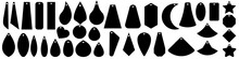 Earrings Icon Vector Set. Teardrop Earrings Illustration Sign Collection. Bijouterie Symbol Or Logo.