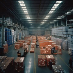 Poster - A small warehouse filled with goods